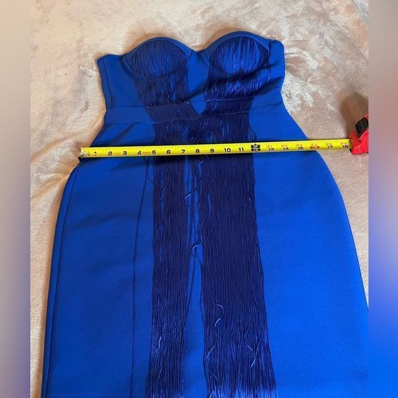 NWT Women’s Formal/ Party/ Bodycon/Strapless Blue Dress - Picture 12 of 16